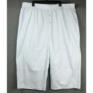 BP Blue Striped Pajama Pants Size 3X Wide Leg Cropped Button Front